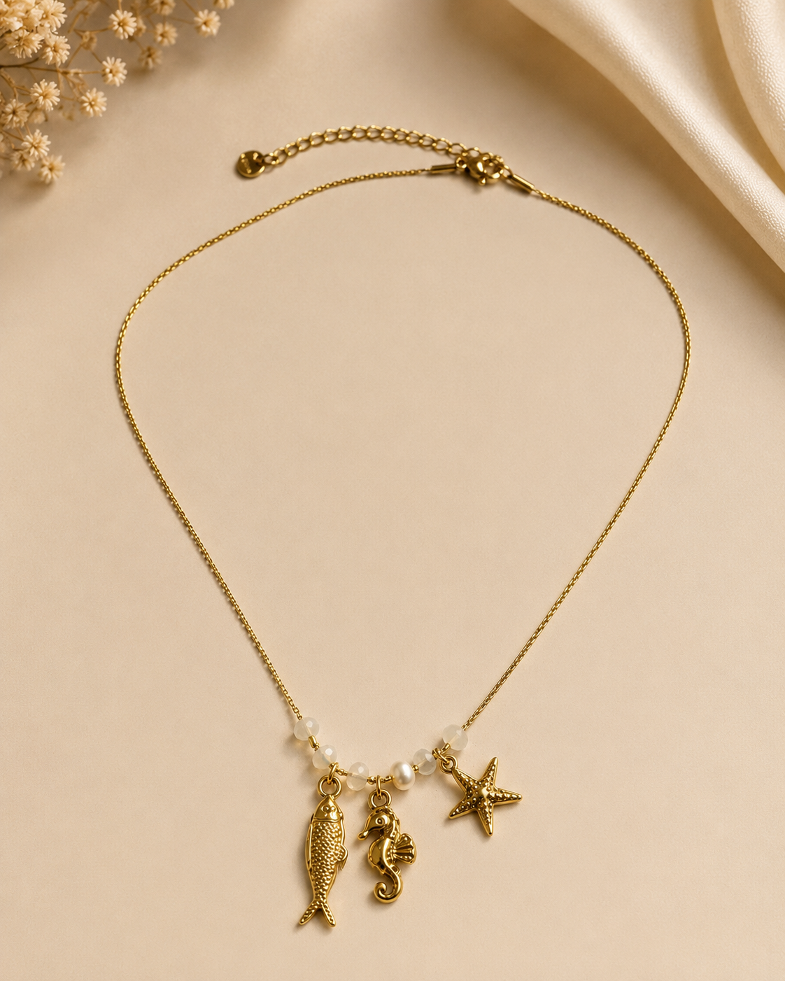 Colar Oceano Pérola Gold - Jewelry Saudade