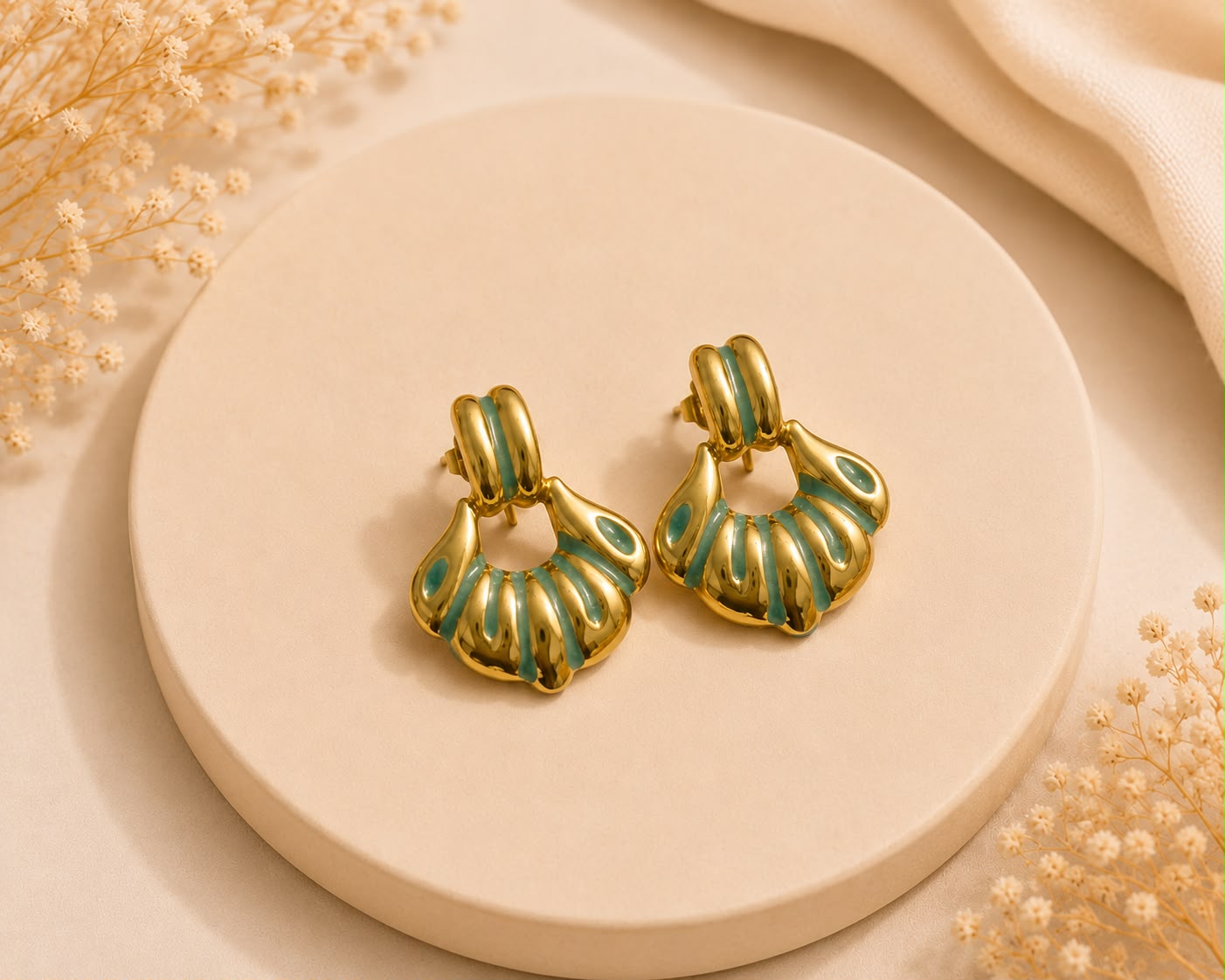 Brincos Meia Concha - Jewelry Saudade